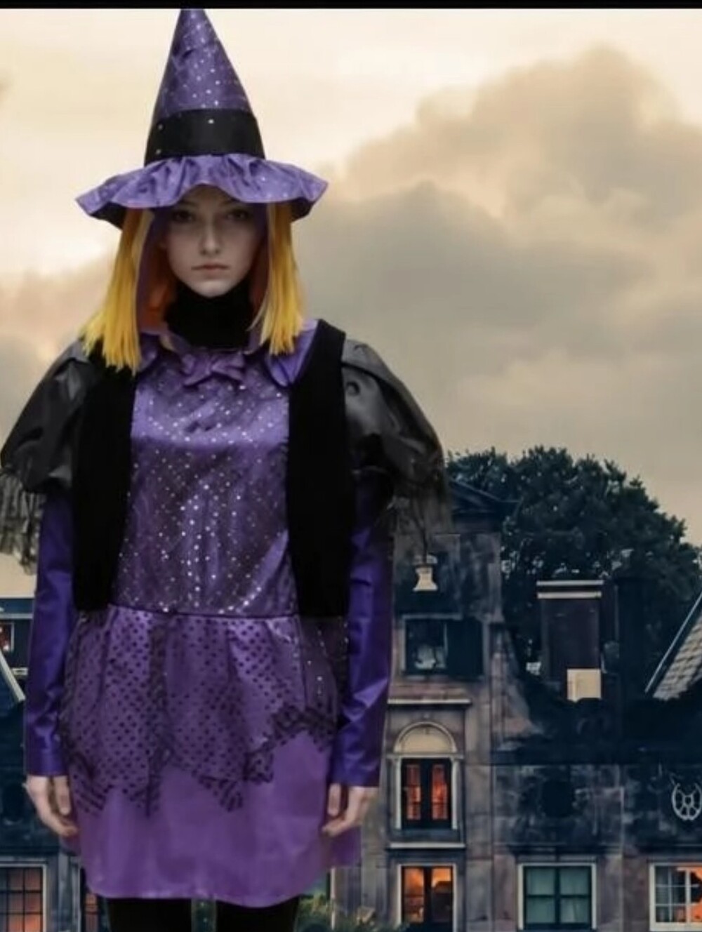 Halloween Costume One- Piece Witch Costume | Cosplay | Comical Witch Size Lg